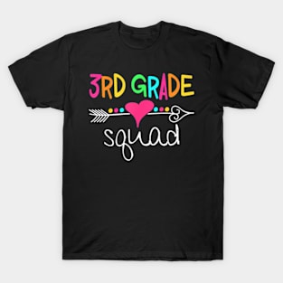 3Rd Grade Squad Third Teacher Student Team Back To School T-Shirt